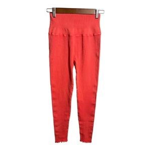 Daily Practice by Anthropologie High Waisted Ribbed Leggings in‎ Peach Size XS/S